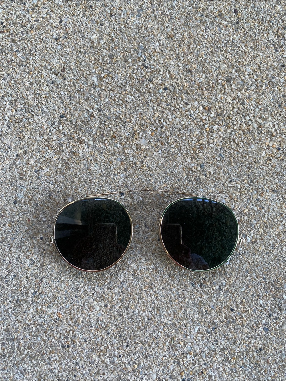 MOSCOT Round Metal Gold Frame Clips For Moscot 44 Miltzen with Green Lens